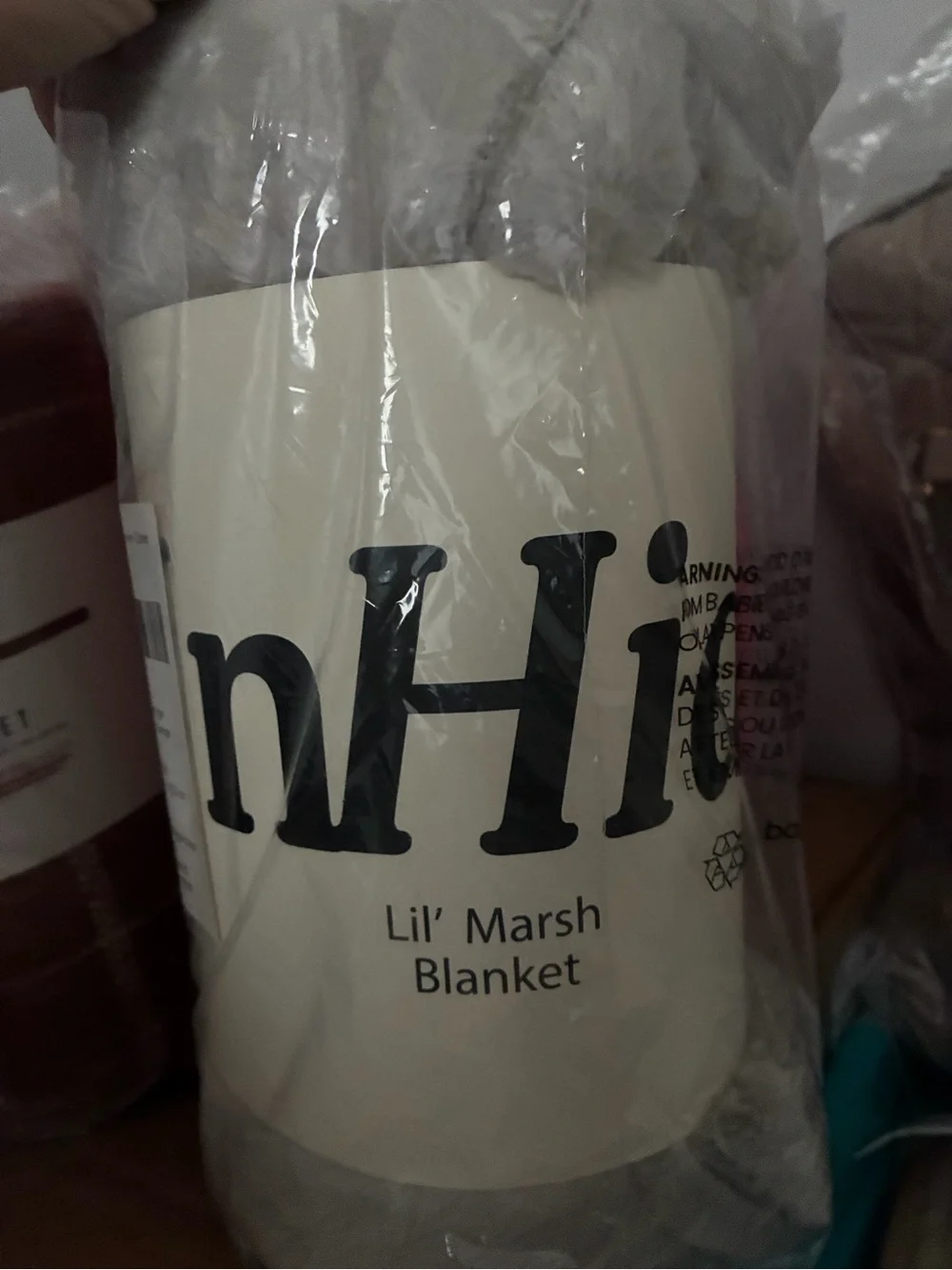 nHi Lil' Marsh Blanket - Gray Plush Throw